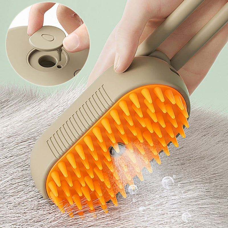 3-1 Electrical Pet Steam Brush For Massage, Pet Grooming And Fur Removal